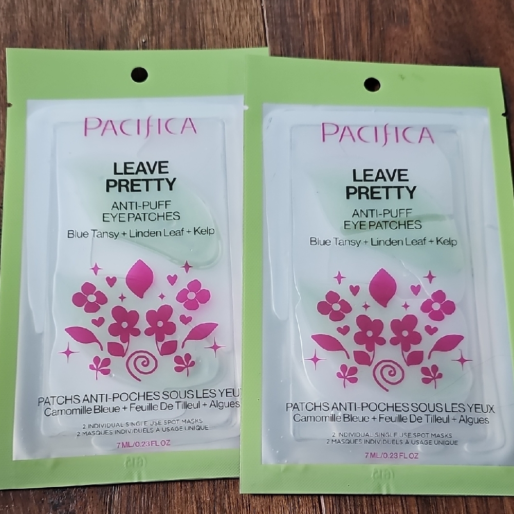 Pacifica Leave Pretty Eye Patches — Green & Pink Floral Pack